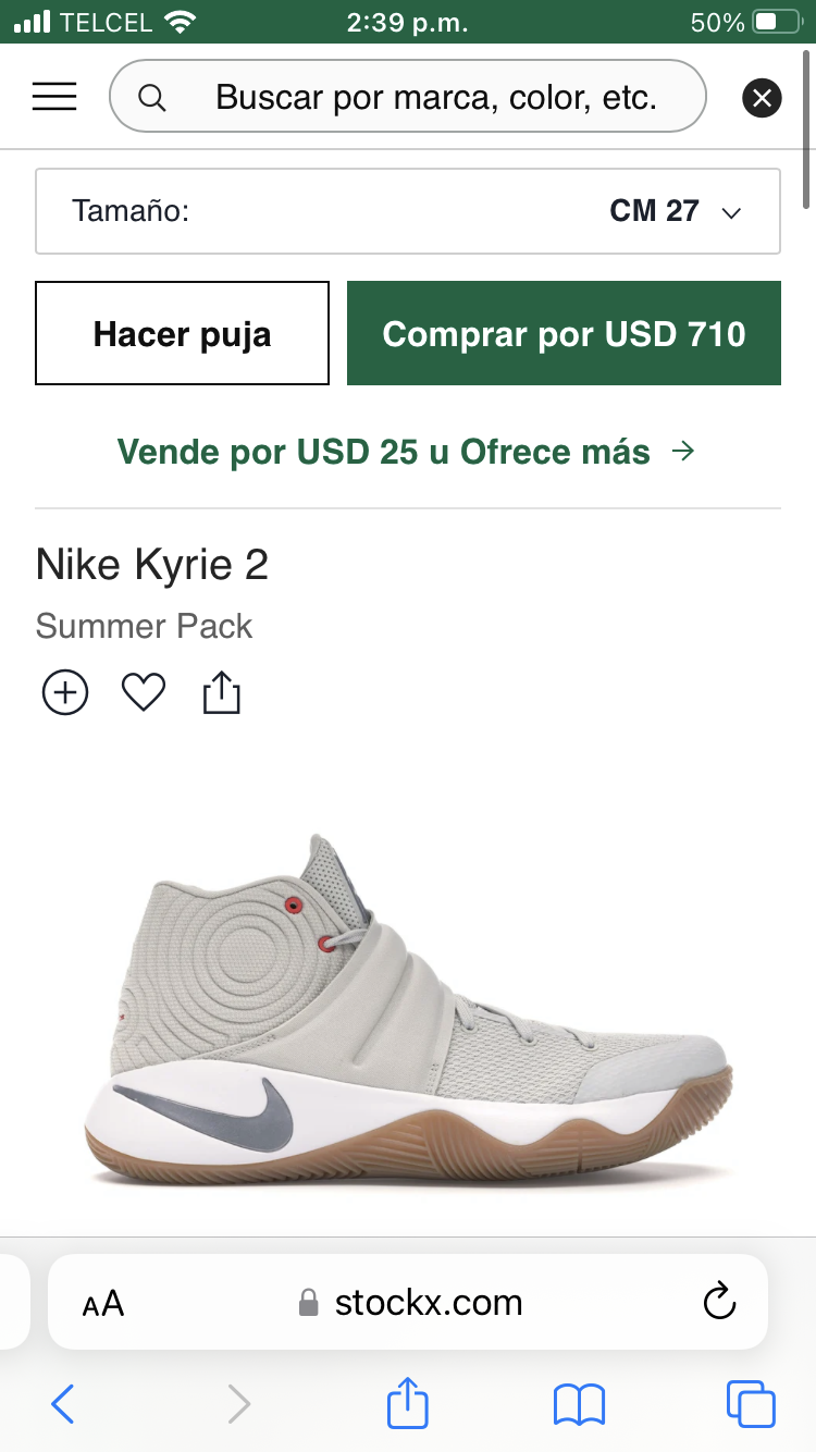 Kyrie 2 'Summer'. 26.5mx/8.5us. ✅NUEVO  ✅